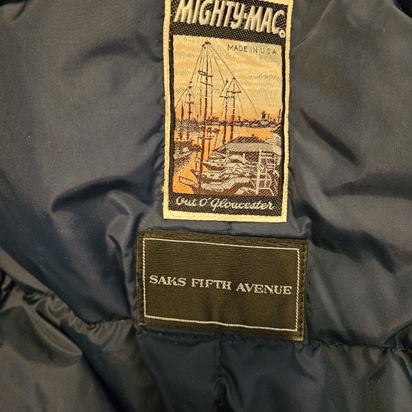 Vintage Saks Fifth Avenue Mighty Mac Out O' Gloucester Beige Zip-Up Coat Sz - Picture 10 of 11